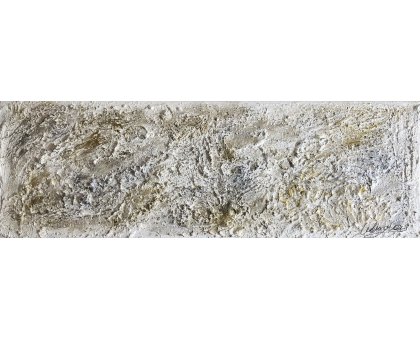 MIXED MEDIA SU TELA LUDWIG LOUIS ' SNOW ' dimensioni L 100 x H 50 cm.