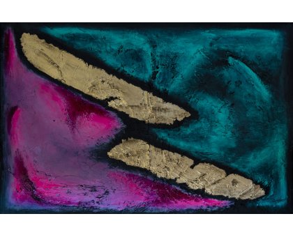 MIXED MEDIA SU TELA LUDWIG LOUIS ' COLORFUL SOULS ' dimensioni L 90 x H 60 cm.