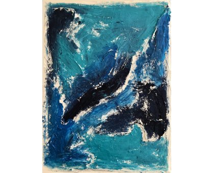 MIXED MEDIA SU TELA LUDWIG LOUIS ' HARMONY ' dimensioni L 80 x H 60 cm.