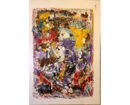 MIXED MEDIA SU TELA LUCIANO ASTOLFI ' PENSIERI FELICI ' dimensioni L 100 x H 70 cm.