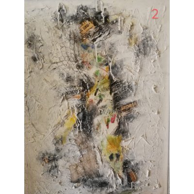 MIXED MEDIA SU TELA LUCIANO ASTOLFI ' OPERA 120 ' dimensioni L 80 x H 60 cm.