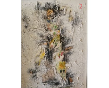 MIXED MEDIA SU TELA LUCIANO ASTOLFI ' OPERA 120 ' dimensioni L 80 x H 60 cm.