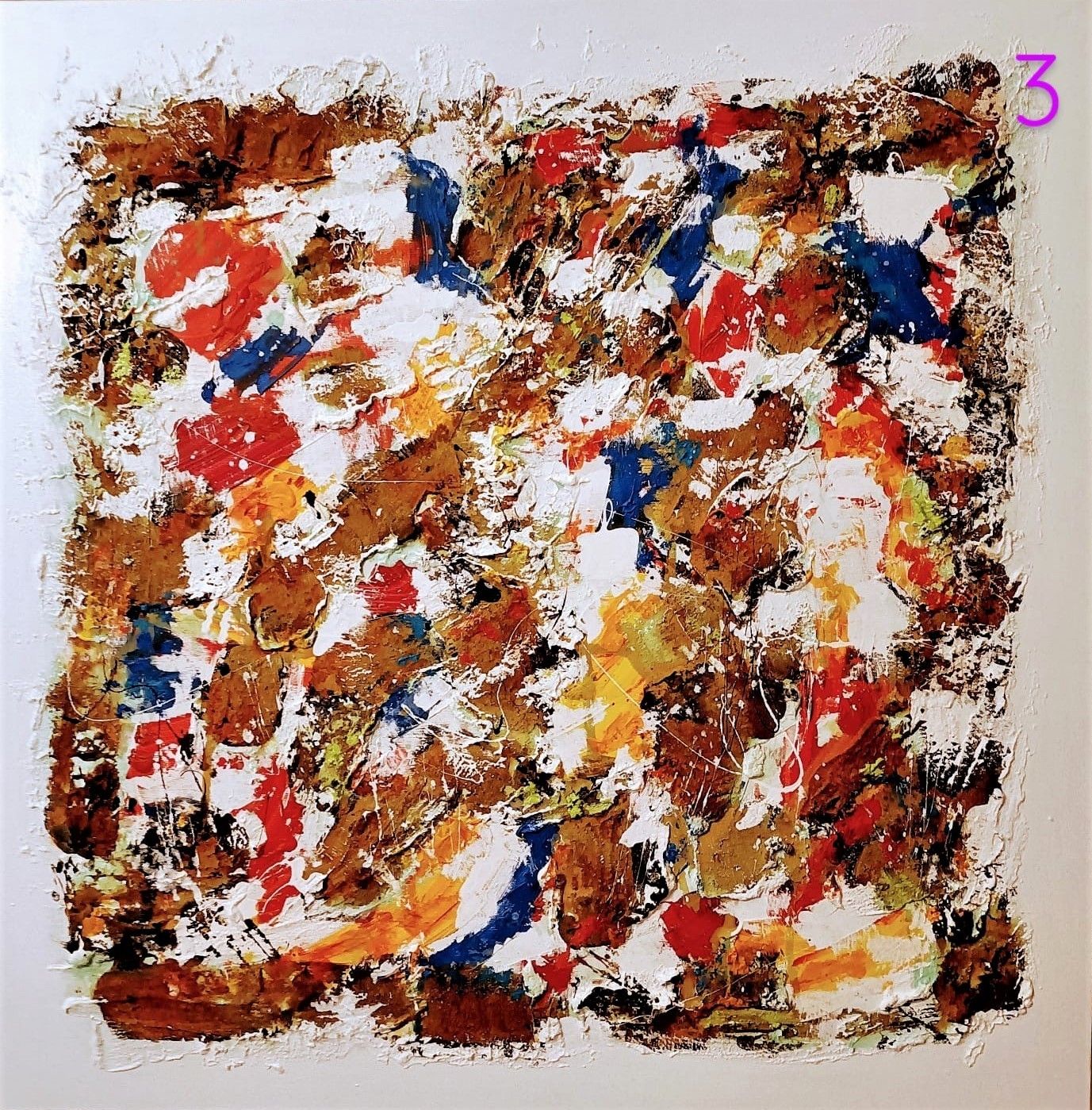 MIXED MEDIA SU TELA  LUCIANO ASTOLFI ' TEMPO DI TACERE '  dimensioni L 80 x H 80 cm.