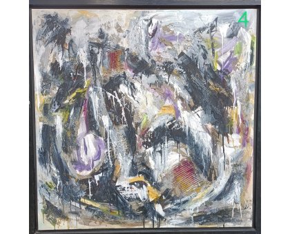 MIXED MEDIA SU TELA LUCIANO ASTOLFI ' DISILLUSIONE ' dimensioni L 100 x H 100 cm.