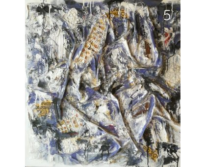 MIXED MEDIA SU TELA LUCIANO ASTOLFI ' STORIE ANTICHE ' dimensioni L 80 x H 80 cm.