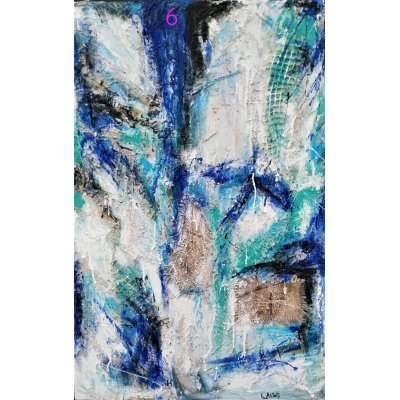 MIXED MEDIA SU TELA LUCIANO ASTOLFI ' SCENARIO ' dimensioni L 100 x H 70 cm.