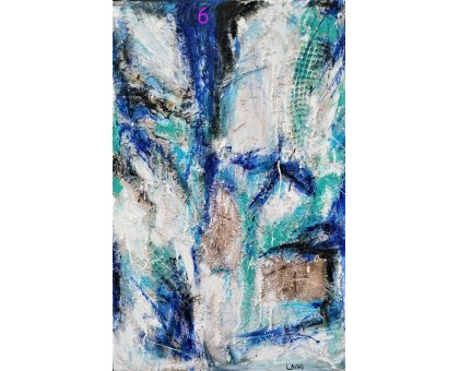 MIXED MEDIA SU TELA LUCIANO ASTOLFI ' SCENARIO ' dimensioni L 100 x H 70 cm.