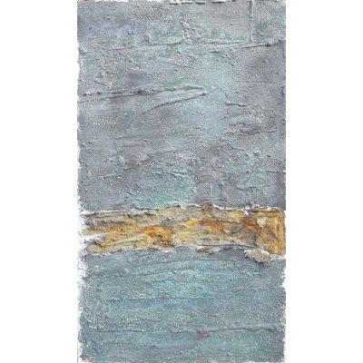 MIXED MEDIA SU TELA LUCIANO ASTOLFI ' INVISIBILE ORIZZONTE ' dimensioni L 110 x H 65 cm.