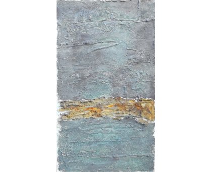 MIXED MEDIA SU TELA LUCIANO ASTOLFI ' INVISIBILE ORIZZONTE ' dimensioni L 110 x H 65 cm.