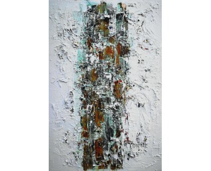 MIXED MEDIA SU TELA LUCIANO ASTOLFI ' PENSIERO CORROSO ' dimensioni L 120 x H 80 cm.