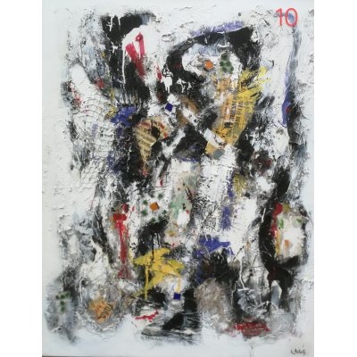 MIXED MEDIA SU TELA LUCIANO ASTOLFI ' OPERA 125 ' dimensioni L 100 x H 80 cm.