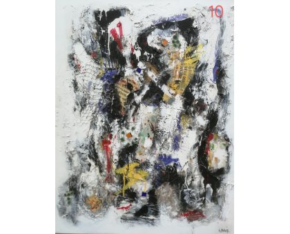 MIXED MEDIA SU TELA LUCIANO ASTOLFI ' OPERA 125 ' dimensioni L 100 x H 80 cm.