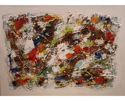 MIXED MEDIA SU TELA LUCIANO ASTOLFI ' MYTOS ' dimensioni L 50 x H 70 cm.