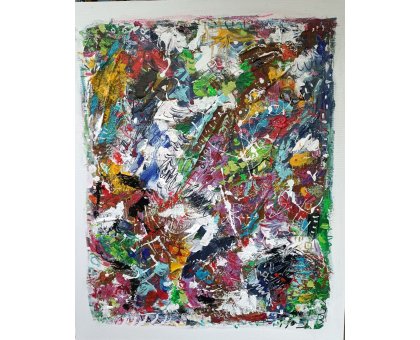 MIXED MEDIA SU TELA LUCIANO ASTOLFI ' GIORNO DI PRIMAVERA ' dimensioni L 60 x H 50 cm.