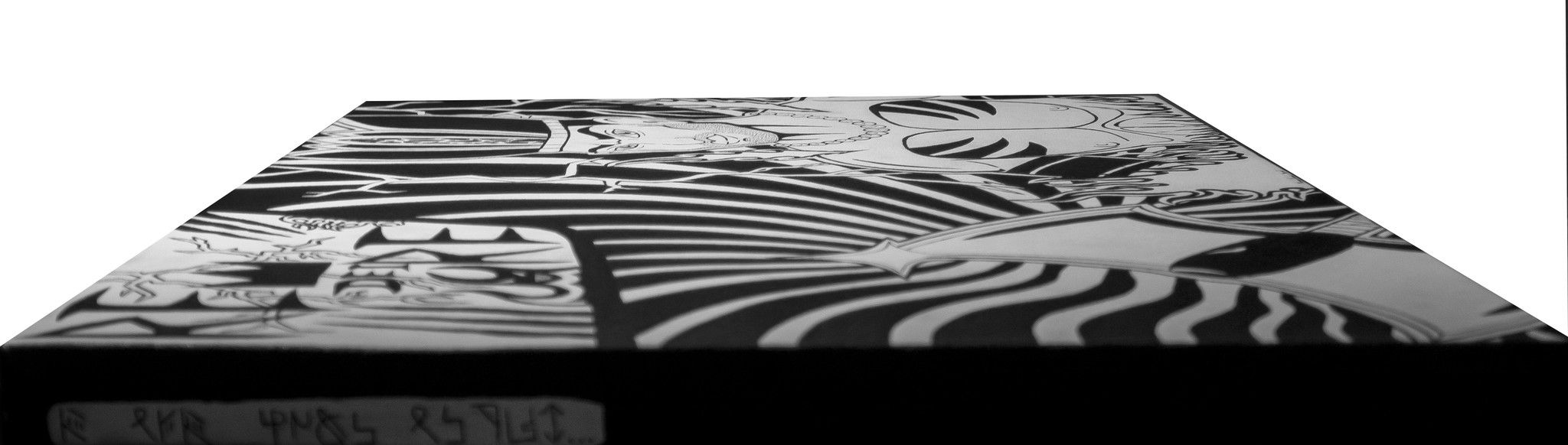 PENNARELLO SU TELA  MASSIMILIANO SGRO' ' RE DEI RE '  dimensioni L 70 x H 50 cm.