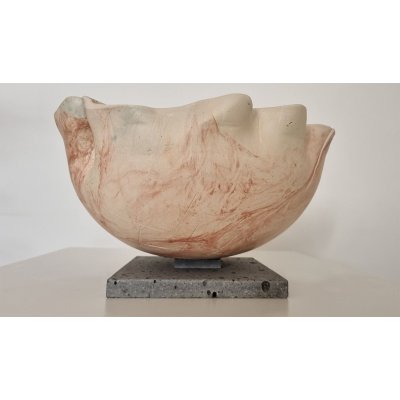 SCULTURA IN CERAMICA LUCIANA PEREGO ' PETRA ' dimensioni D 36 x H 23 cm.