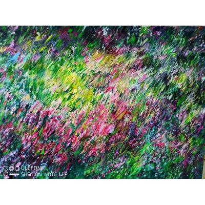 OLIO SU TELA EMMA CAROSI ' FLORA ' dimensioni L 60 x H 80 cm.