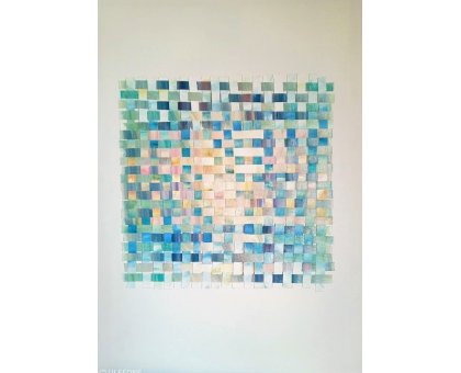 OLIO SU TELA EMMA CAROSI ' INTRECCI ' dimensioni L 50 x H 70 cm.