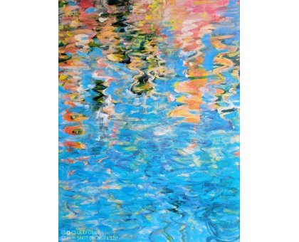 OLIO SU TELA EMMA CAROSI ' RIFLESSI DANZANTI ' dimensioni L 70 x H 100 cm.