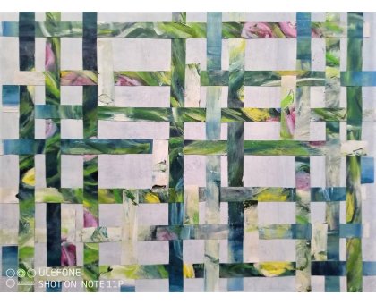 OLIO SU TELA EMMA CAROSI ' GIARDINO SEGRETO ' dimensioni L 60 x H 80 cm.