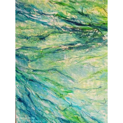 OLIO SU TELA EMMA CAROSI ' ACQUA DOLCE ' dimensioni L 50 x H 70 cm.