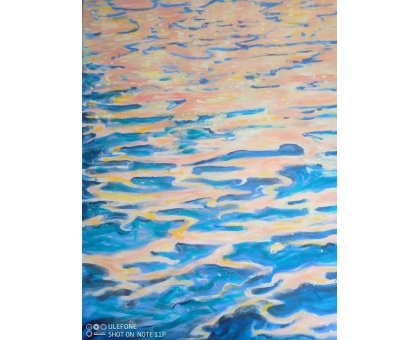 OLIO SU TELA EMMA CAROSI ' GIOCHI DI LUCE ' dimensioni L 60 x H 80 cm.