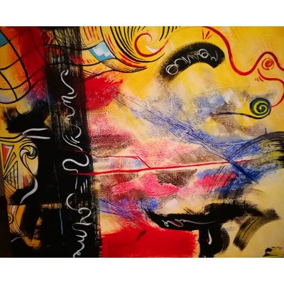 ACRILICO SU TELA PETRUSKA MERISIO ' SOGNI ' dimensioni L 120 x H 100 cm.