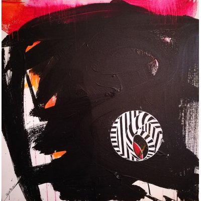 ACRILICO SU TELA PETRUSKA MERISIO ' ARCHETIPO ' dimensioni L 80 x H 80 cm.