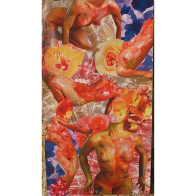 COLLAGE DI FOTO MADRITERRA ' IL GIARDINO DEI DESIDERI ' dimensioni L 100 x H 200 cm.