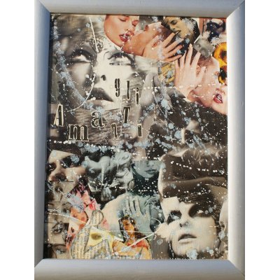 COLLAGE MADRITERRA ' GLI AMANTI ' dimensioni L 35 x H 40 cm.