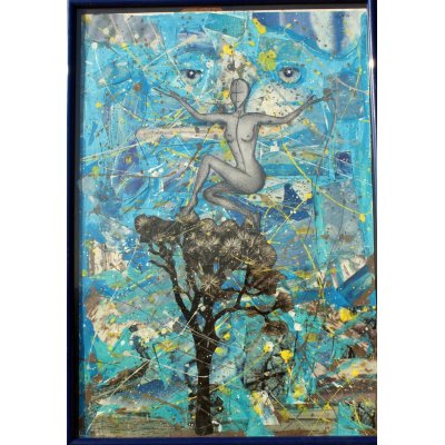 MIXED MEDIA MADRITERRA ' NASCITA DI VENERE ' dimensioni L 35 x H 40 cm.