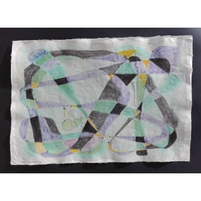 MIXED MEDIA SU CARTA DI RISO SANDRO BARDELLI ' I SENTIERI DELLA MEMORIA - G ' dimensioni L 55 x H 78 cm.