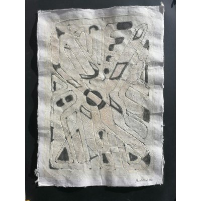 MIXED MEDIA SU CARTA DI RISO SANDRO BARDELLI ' ASTRAZIONE N.12 ' dimensioni L 78 x H 55 cm.