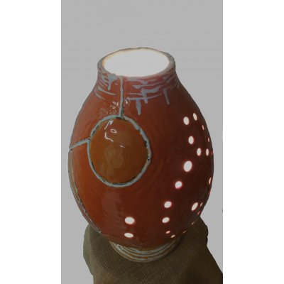 SCULTURA IN TERRACOTTA MARCELLO VITALE ' LUME 1 ' dimensioni H 40 cm.