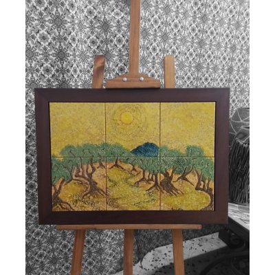 SCULTURA IN TERRACOTTA MARCELLO VITALE ' OMAGGIO A VAN GOGH 1 ' dimensioni L 70 x H 50 cm.