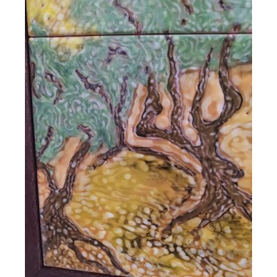 SCULTURA IN TERRACOTTA MARCELLO VITALE ' OMAGGIO A VAN GOGH 1 ' dimensioni L 70 x H 50 cm.