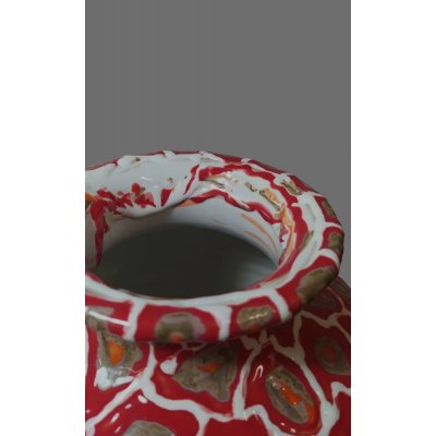 SCULTURA IN TERRACOTTA MARCELLO VITALE ' VASO ROSSO ' dimensioni H 32 cm.