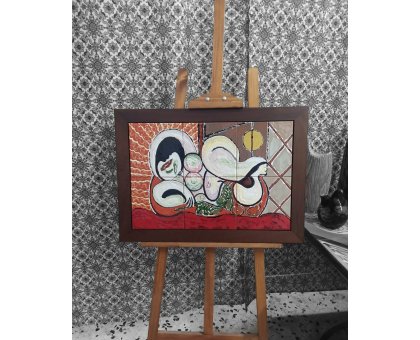 SCULTURA IN TERRACOTTA MARCELLO VITALE ' OMAGGIO A PICASSO ' dimensioni L 70 x H 50 cm.