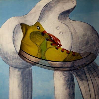 FOTOGRAFIA BEPPE AMEGLIO ' FIGURE IN RIVA AL MARE ' dimensioni L 30 x H 30 cm.