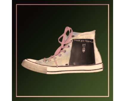 FOTOGRAFIA BEPPE AMEGLIO ' SUGAR RAY ROBINSON ' dimensioni L 30 x H 30 cm.