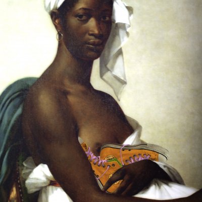 FOTOGRAFIA BEPPE AMEGLIO ' PORTRAIT D'UNE NEGRESSE ' dimensioni L 30 x H 30 cm.