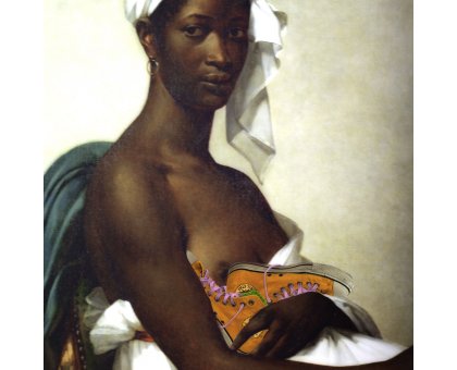 FOTOGRAFIA BEPPE AMEGLIO ' PORTRAIT D'UNE NEGRESSE ' dimensioni L 30 x H 30 cm.