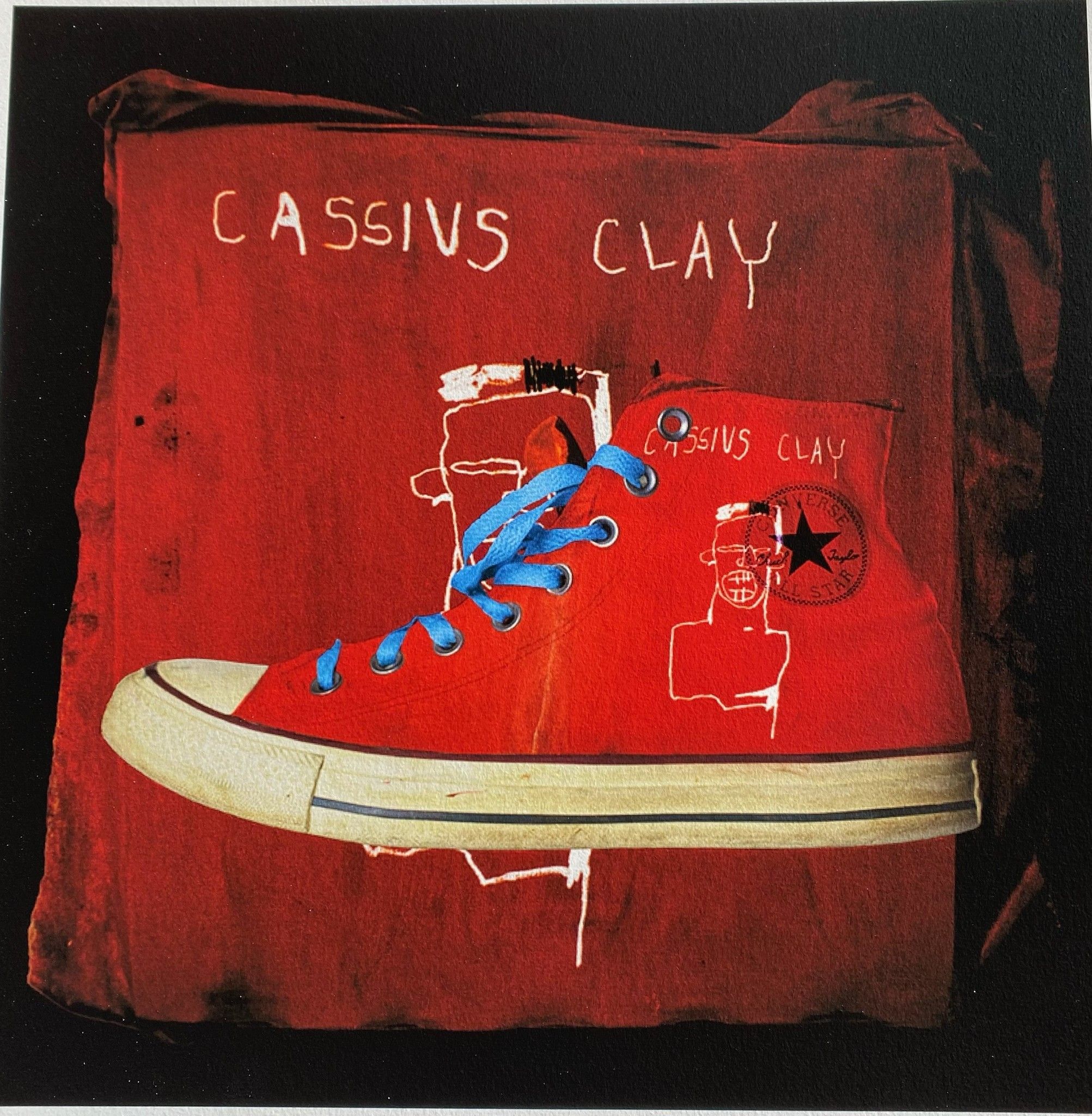 FOTOGRAFIA  BEPPE AMEGLIO ' CASSIUS CLAY '  dimensioni L 30 x H 30 cm.