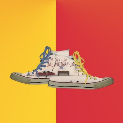 FOTOGRAFIA BEPPE AMEGLIO ' VIA GLI USA DAL VIETNAM ' dimensioni L 30 x H 30 cm.