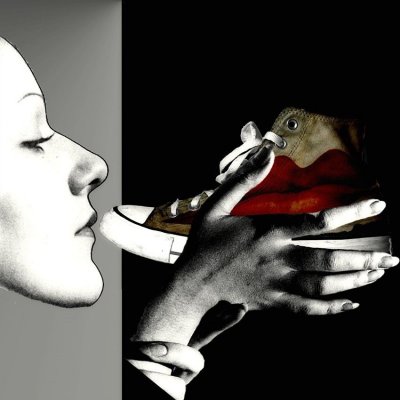 FOTOGRAFIA BEPPE AMEGLIO ' IN MY HAND ' dimensioni L 30 x H 30 cm.