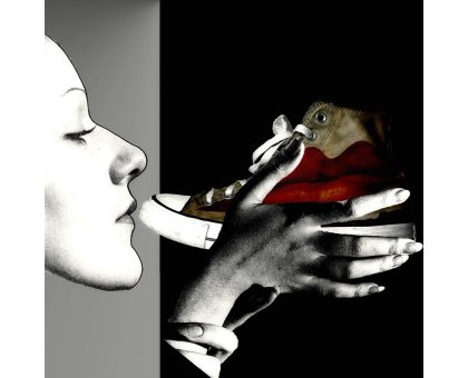 FOTOGRAFIA BEPPE AMEGLIO ' IN MY HAND ' dimensioni L 30 x H 30 cm.