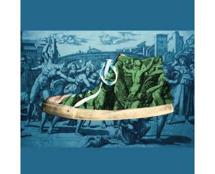 FOTOGRAFIA BEPPE AMEGLIO ' LA STRAGE DEGLI INNOCENTI ' dimensioni L 30 x H 30 cm.