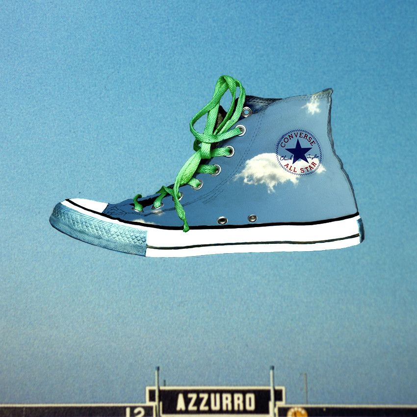 FOTOGRAFIA  BEPPE AMEGLIO ' AZZURRO '  dimensioni L 30 x H 30 cm.