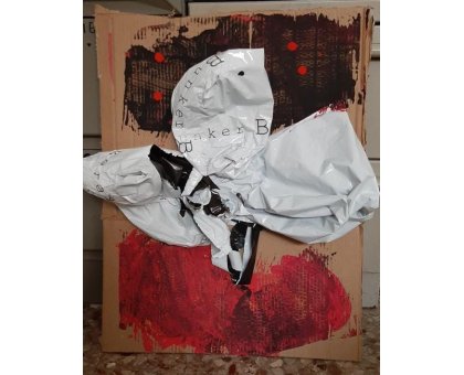 MIXED MEDIA SU TELA BY FEST ' FIORE ' dimensione L 60 x H 70 cm.