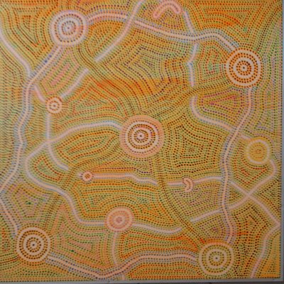 ACRILICO SU TELA COSTANTINO GIOVINE ' PERCORSI DI VITA ' dimensioni L 80 x H 80 cm.